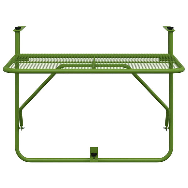 Grüner Balkontisch 60x40 cm aus Stahl