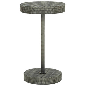 vidaXL 3-Piece Poly Rattan Garden Bar Set with Cushions Grey