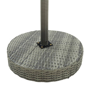 vidaXL 3-Piece Poly Rattan Garden Bar Set with Cushions Grey