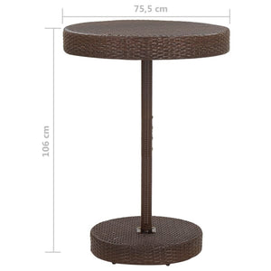 vidaXL 5-Piece Garden Bar Set with Cushions Poly Rattan Brown