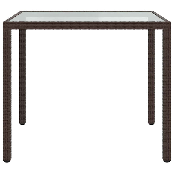 3-tlg. Garten-Essgruppe Poly Rattan Braun