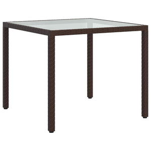 3-tlg. Garten-Essgruppe Poly Rattan Braun