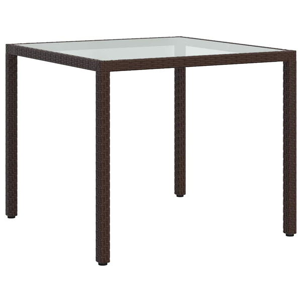 3-tlg. Garten-Essgruppe Poly Rattan Braun