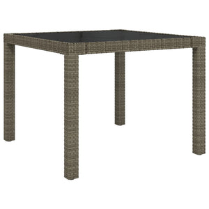 vidaXL 5-Piece Garden Dining Set with Cushions Poly Rattan Grey