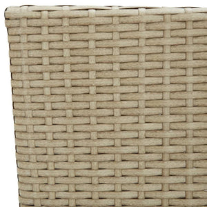 vidaXL 9-piece Garden Dining Set with Cushions Poly Rattan Beige