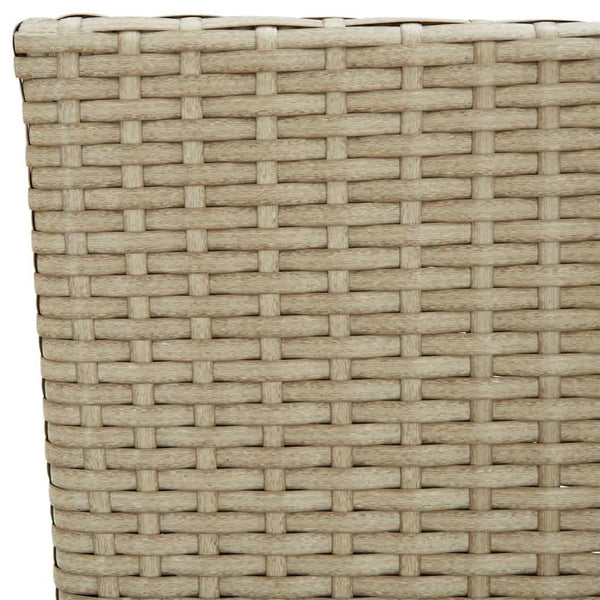 vidaXL 9-piece Garden Dining Set with Cushions Poly Rattan Beige