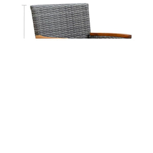 vidaXL 5-Piece Garden Dining Set with Cushions Poly Rattan Grey