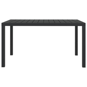 vidaXL 5-Piece Garden Dining Set with Cushions Poly Rattan Black