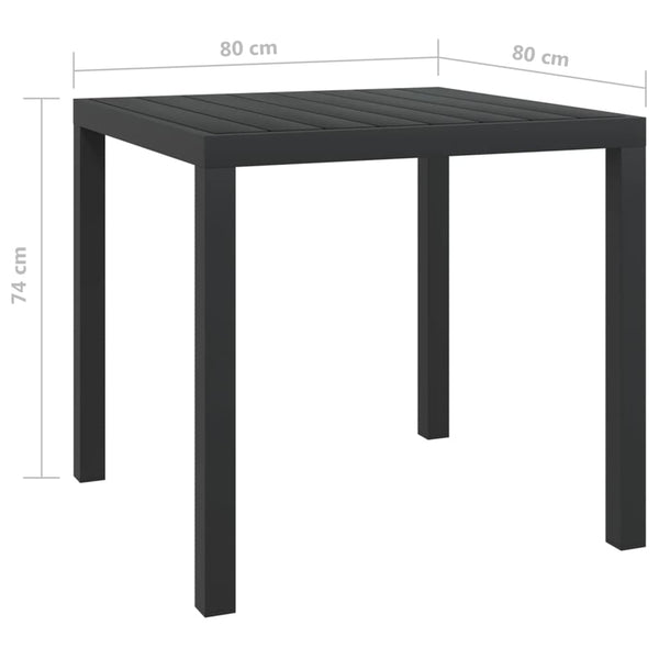vidaXL 3-Piece Garden Dining Set with Cushions Poly Rattan Black