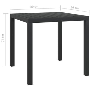 vidaXL 5-Piece Garden Dining Set with Cushions Poly Rattan Black