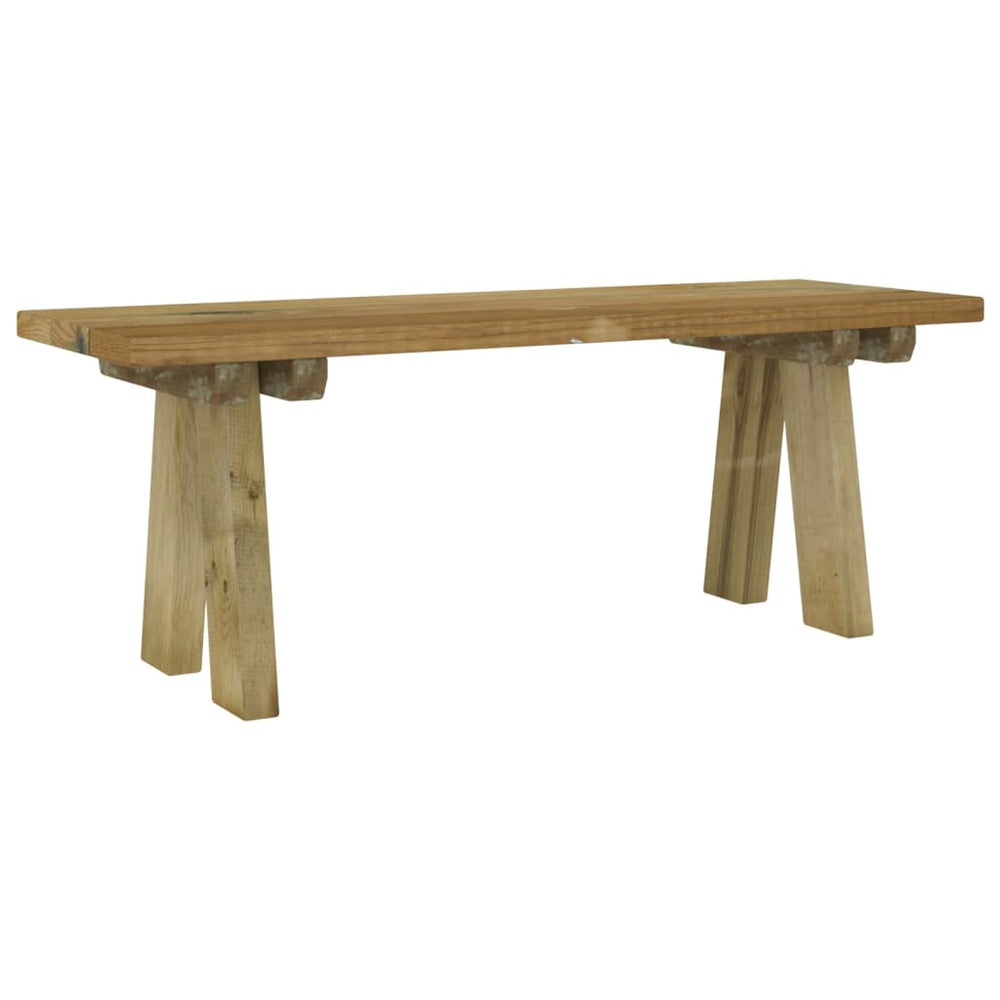 vidaXL Garden Bench 110 cm Solid Pine Wood Impregnated