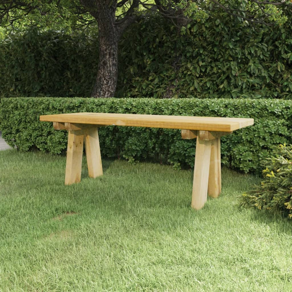vidaXL Garden Bench 110 cm Solid Pine Wood Impregnated