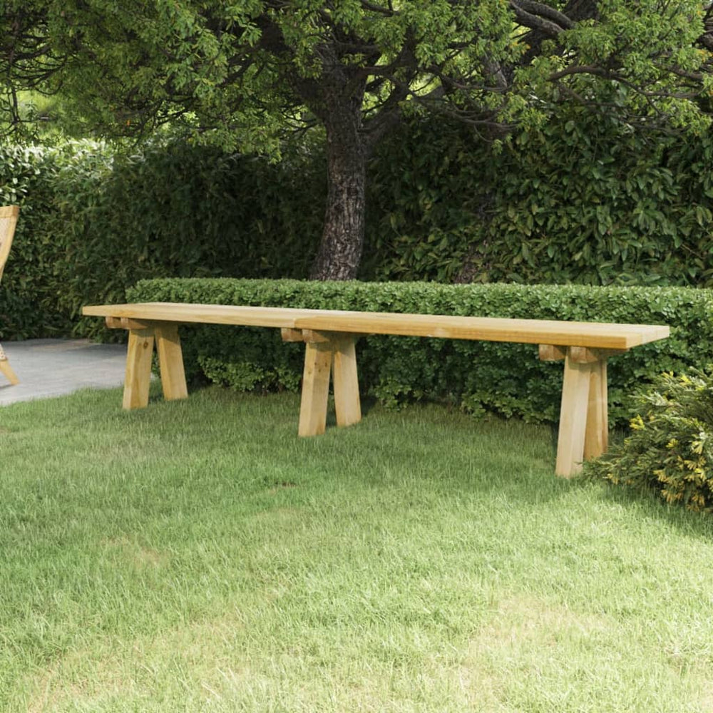 vidaXL Garden Bench 220 cm Solid Impregnated Pinewood