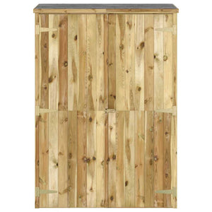 Geräteschuppen 123x45x171 cm Massivholz Kiefer Imprägniert