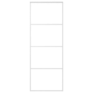vidaXL Sliding Door ESG Glass and Aluminum 76x205 cm White