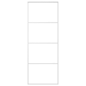 vidaXL Sliding Door Tempered Frosted Glass and Aluminium 76x205 cm White