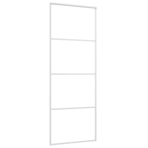 vidaXL Sliding Door Tempered Frosted Glass and Aluminium 76x205 cm White