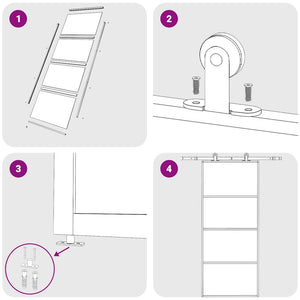 vidaXL Sliding Door Tempered Glass and Aluminum Frosted 90x205 cm Black