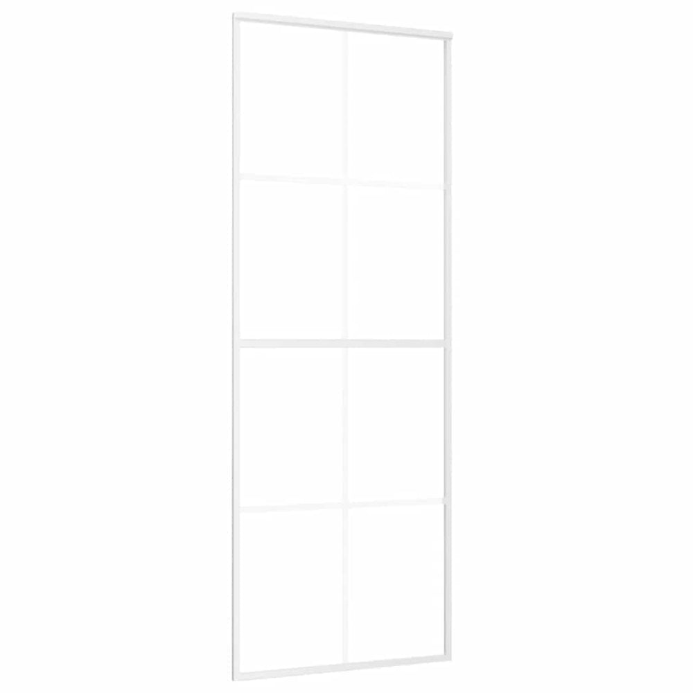vidaXL Sliding Door Tempered Glass and Aluminum 76x205 cm Black