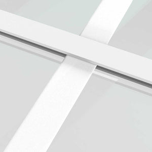 vidaXL Sliding Door Tempered Glass and Aluminum 102.5x205 cm White