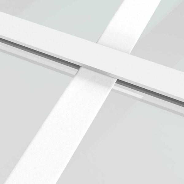 vidaXL Sliding Door Tempered Glass and Aluminum 102.5x205 cm White