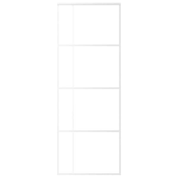 vidaXL Sliding Door ESG Glass and Aluminum 76x205 cm White