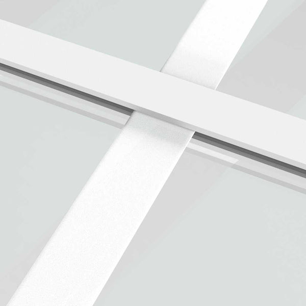 vidaXL Sliding Door ESG Glass and Aluminum 76x205 cm White