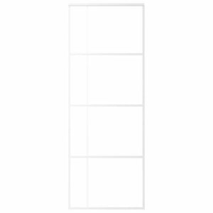vidaXL Sliding Door Tempered Frosted Glass and Aluminium 76x205 cm White