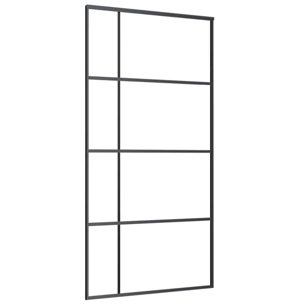 vidaXL Sliding Door Tempered Glass and Aluminum 102.5x205 cm White