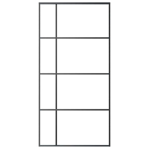 vidaXL Sliding Door Tempered Glass and Aluminum 102.5x205 cm White