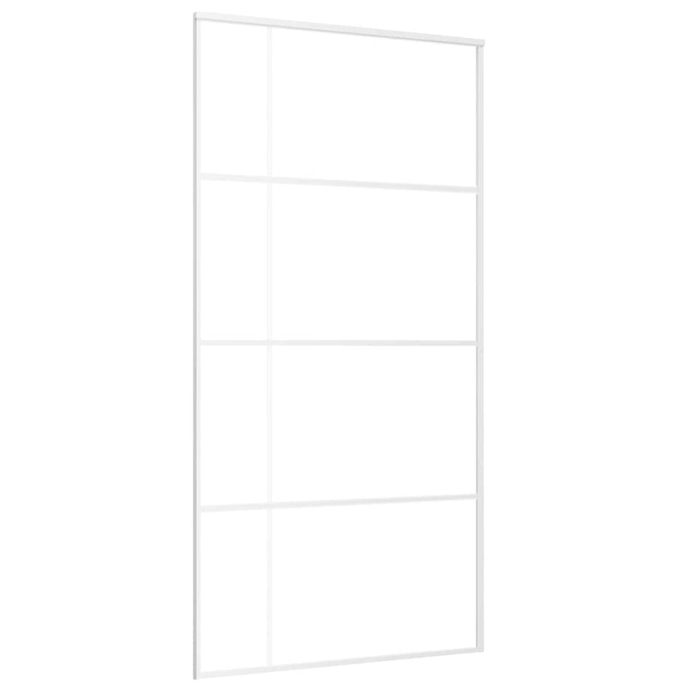 vidaXL Sliding Door Tempered Glass and Aluminum 102.5x205 cm White