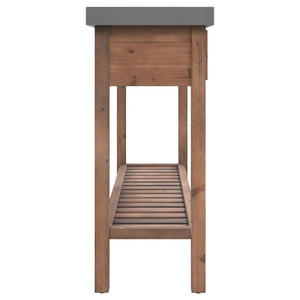 vidaXL Console Table 110x35x80 cm Solid Fir Wood