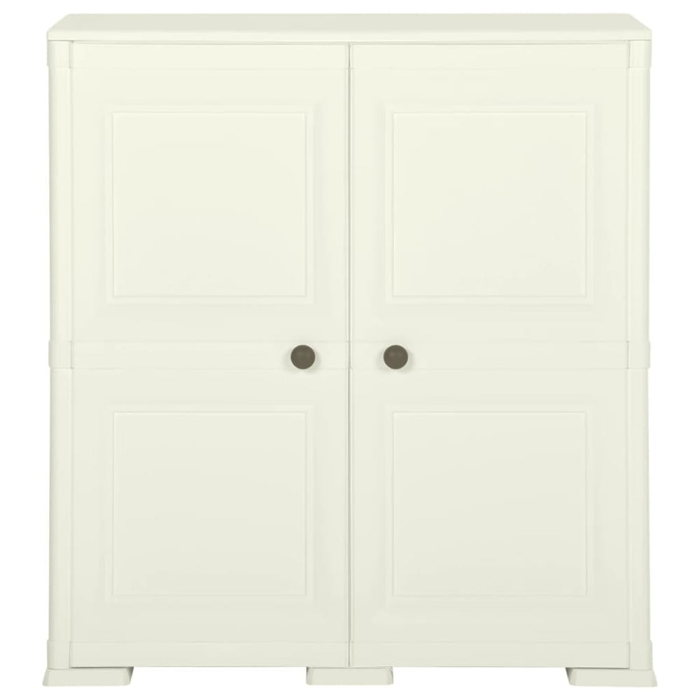 vidaXL Plastic Cabinet 79x43x85.5 cm Wood Design Vanilla Ice