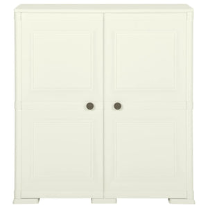 vidaXL Plastic Cabinet 79x43x85.5 cm Wood Design Vanilla Ice