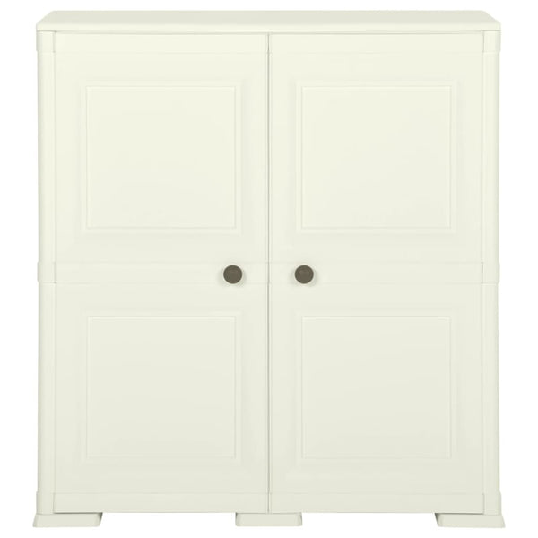 vidaXL Plastic Cabinet 79x43x85.5 cm Wood Design Vanilla Ice