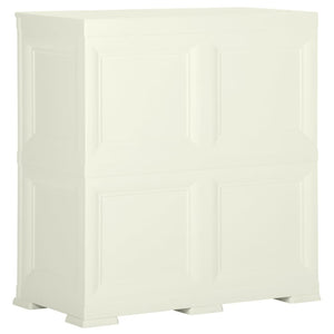 vidaXL Plastic Cabinet 79x43x85.5 cm Wood Design Vanilla Ice