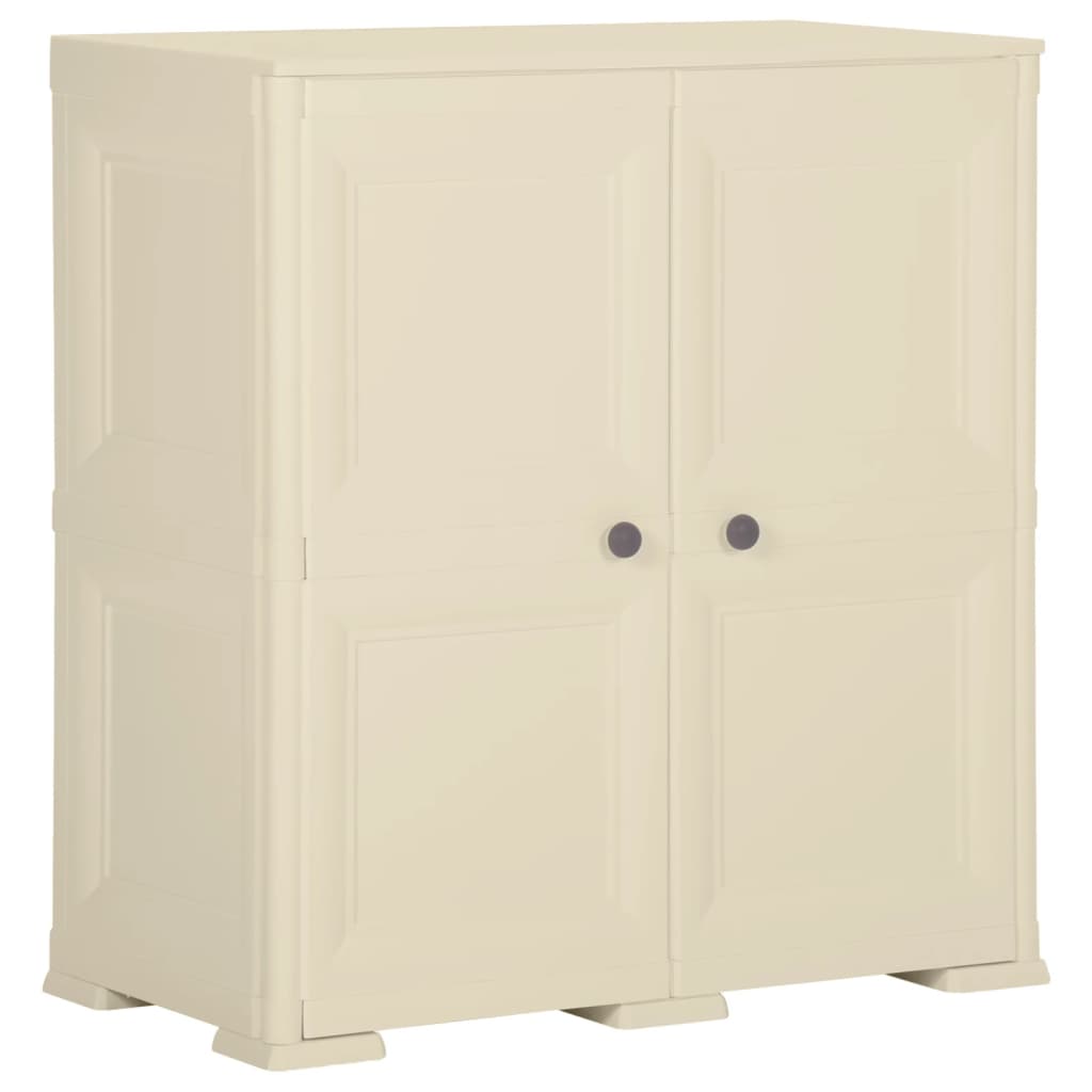 vidaXL Plastic Cabinet 79x43x85.5 cm Wood Design Angora White