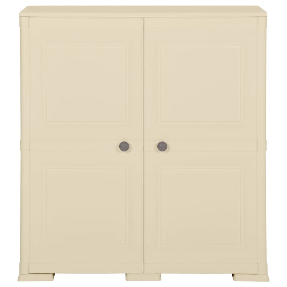 vidaXL Plastic Cabinet 79x43x85.5 cm Wood Design Angora White