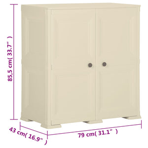 vidaXL Plastic Cabinet 79x43x85.5 cm Wood Design Angora White