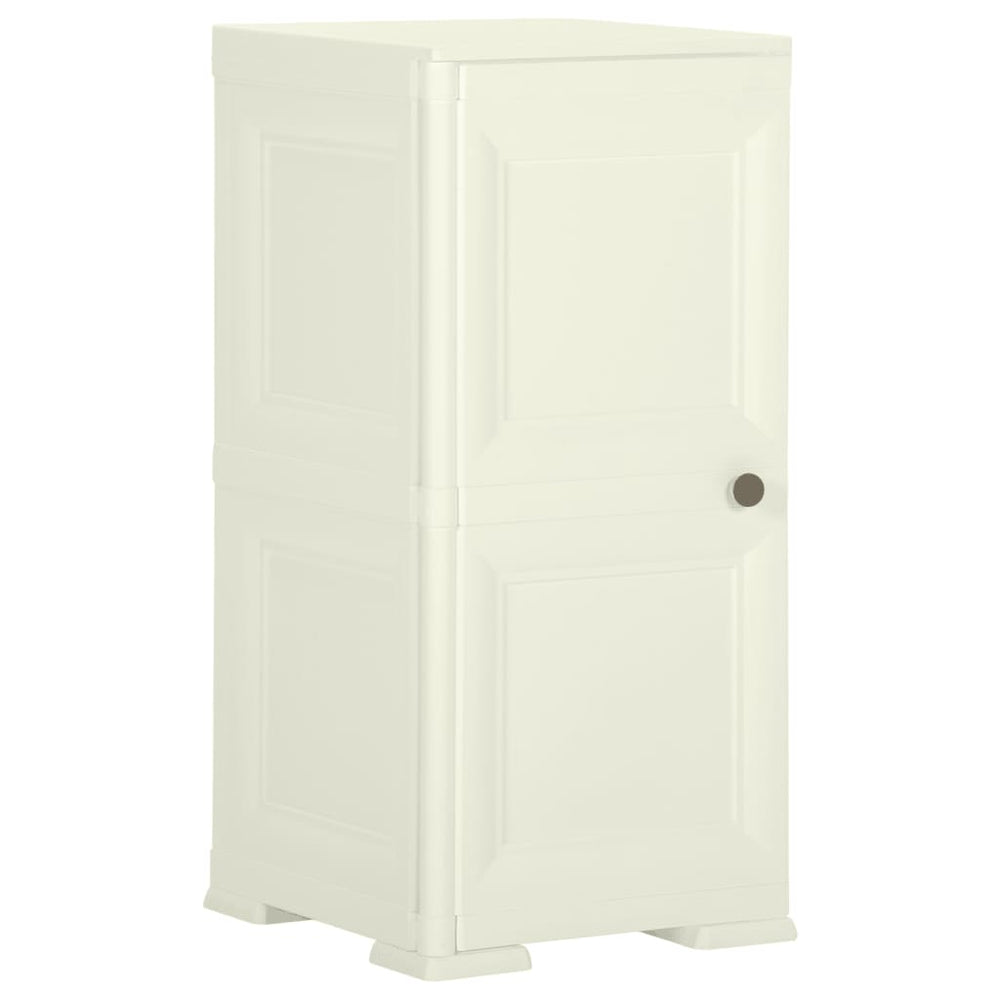 vidaXL Plastic Storage Cabinet 40x43x85.5 cm Wood Design Vanilla Ice