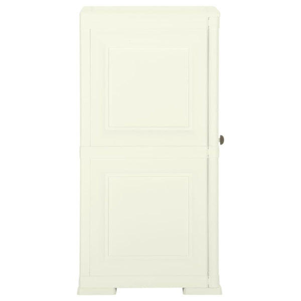 vidaXL Plastic Storage Cabinet 40x43x85.5 cm Wood Design Vanilla Ice