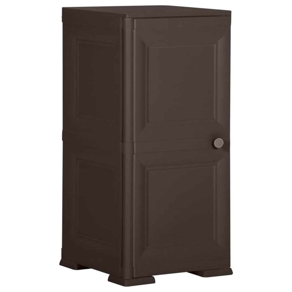 vidaXL Plastic Storage Cabinet 40x43x85.5 cm Wood-Look Brown