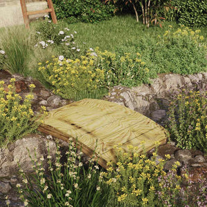 Gartenbrücke 110x74 cm Massivholz imprägniert Kiefer