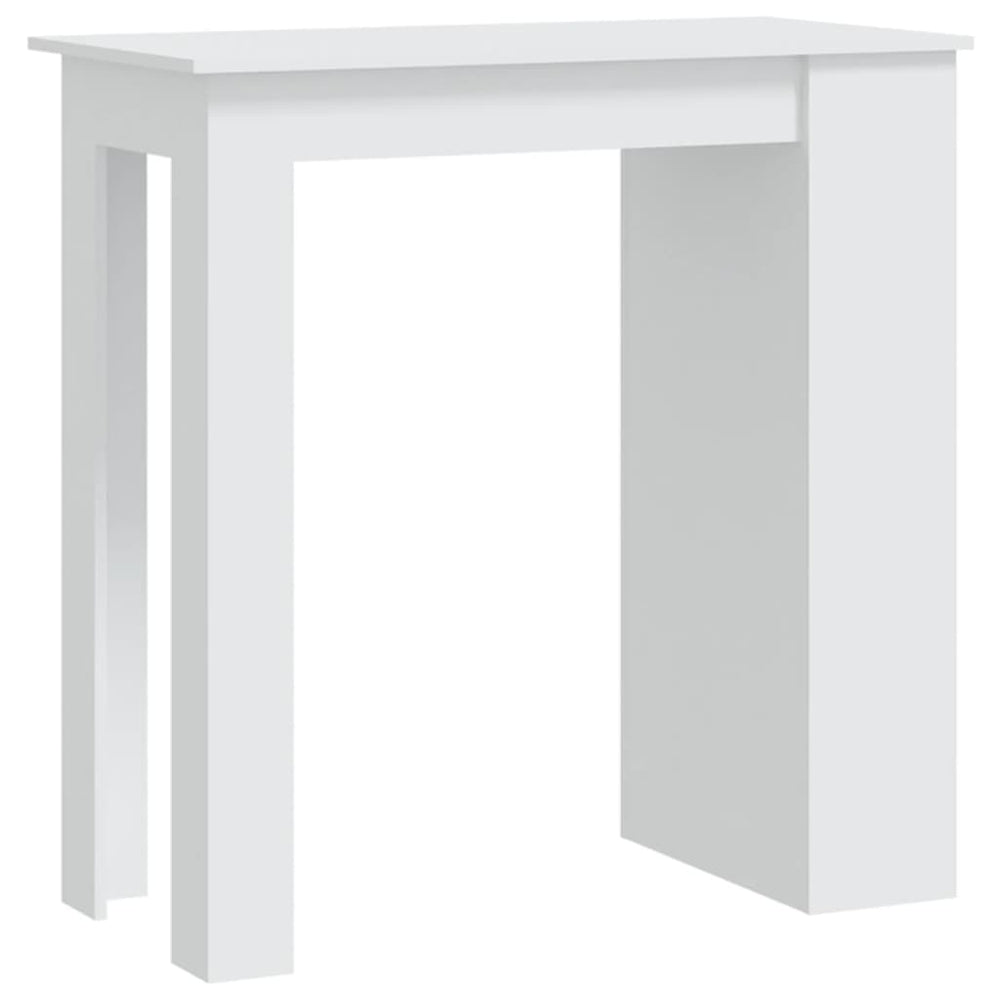 vidaXL Bar Table with Storage White 102x50x103.5 cm Engineered Wood