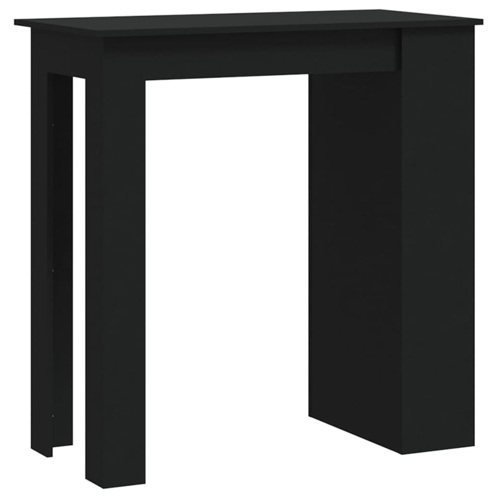 vidaXL Bar Table with Storage Black 102x50x103.5 cm Engineered Wood
