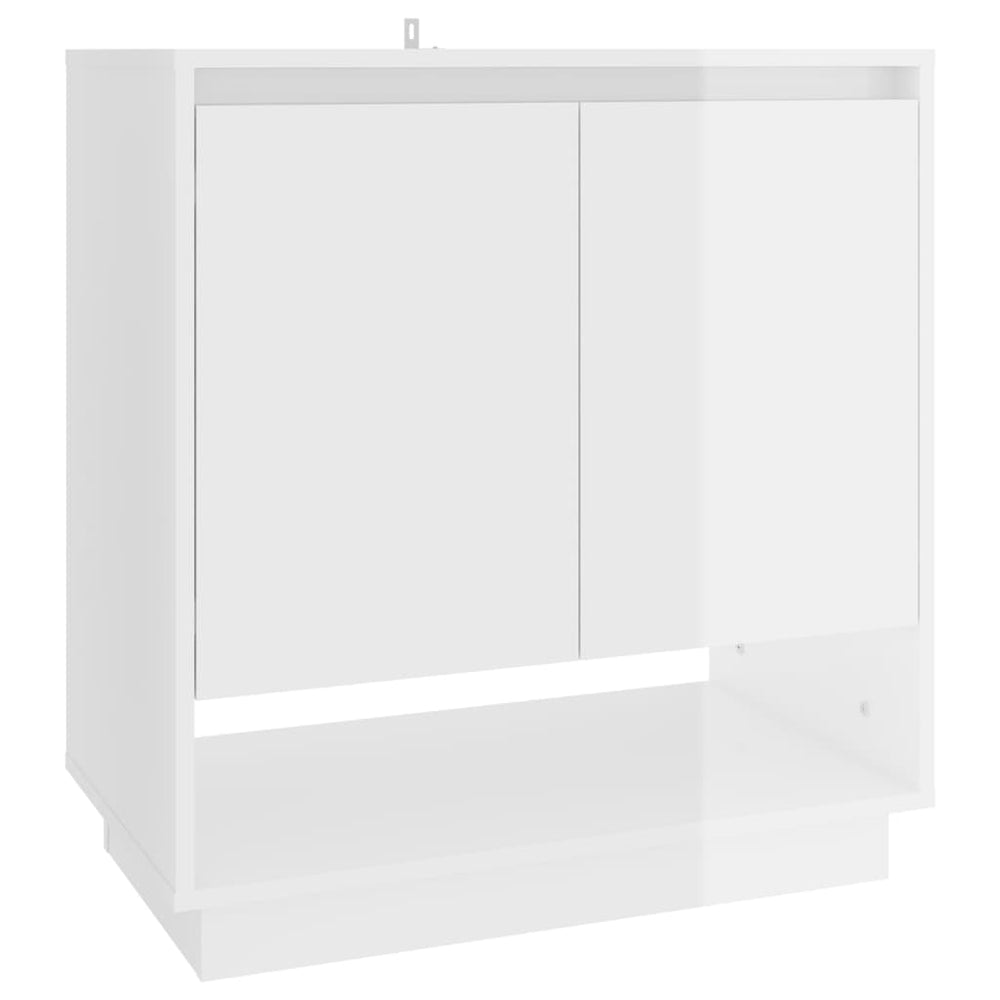 vidaXL High-Gloss White Sideboard 70x41x75 cm Engineered Wood