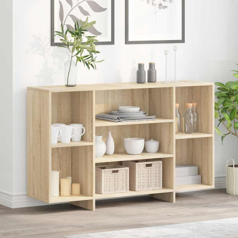 vidaXL Sideboard Sonoma Oak 120x30x75 cm Engineered Wood