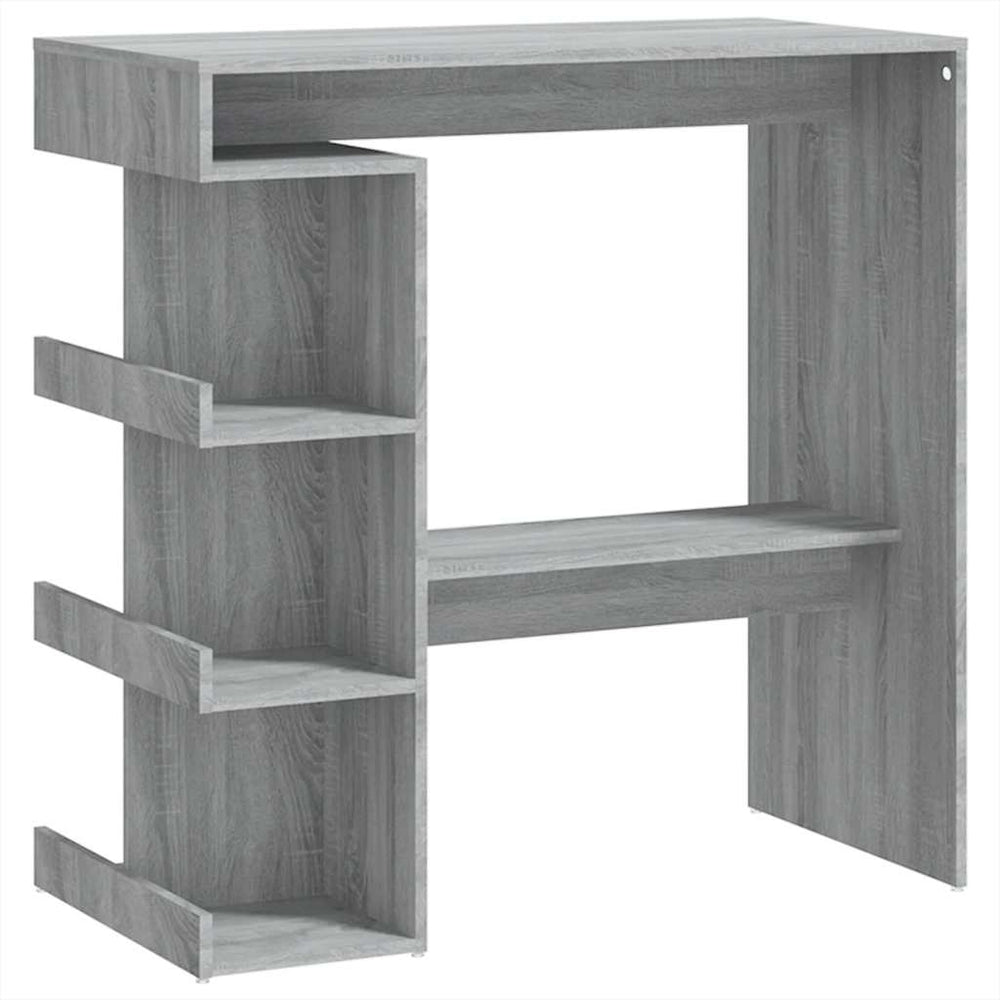vidaXL Bar Table with Shelves Sonoma Grey 100x50x101.5 cm