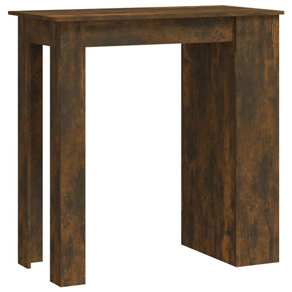 vidaXL Bar Table with Shelves Smoked Oak 102x50x103.5cm Engineered Wood