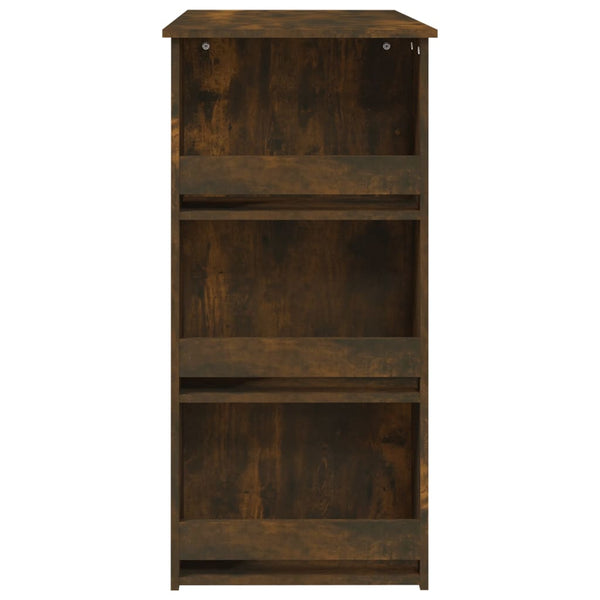 vidaXL Bar Table with Shelves Smoked Oak 102x50x103.5cm Engineered Wood